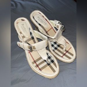 Burberry London vintage check heeled sandals